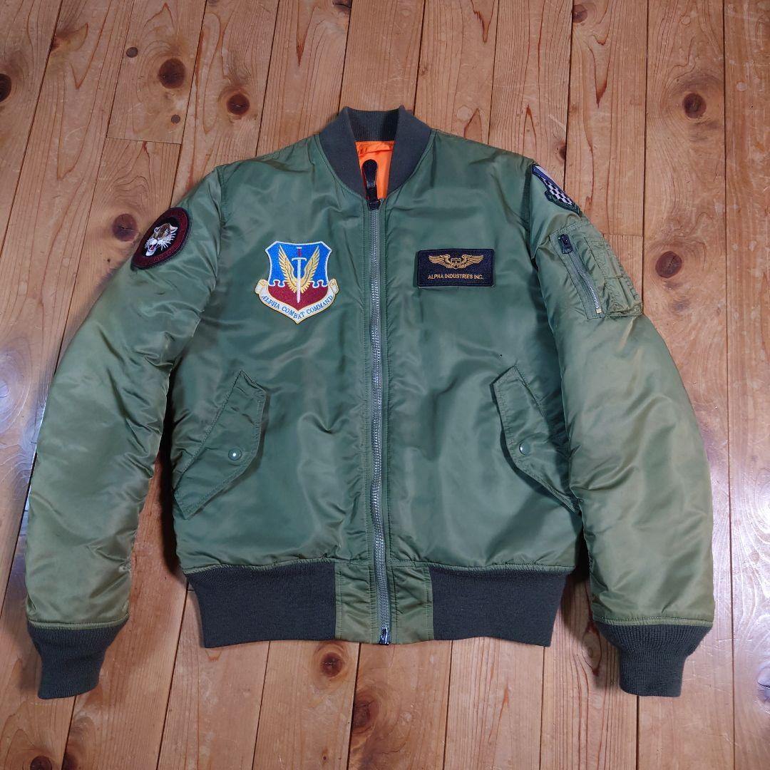 アルファインダストリーズ　MA-1フライトジャケット ワッペンsize L