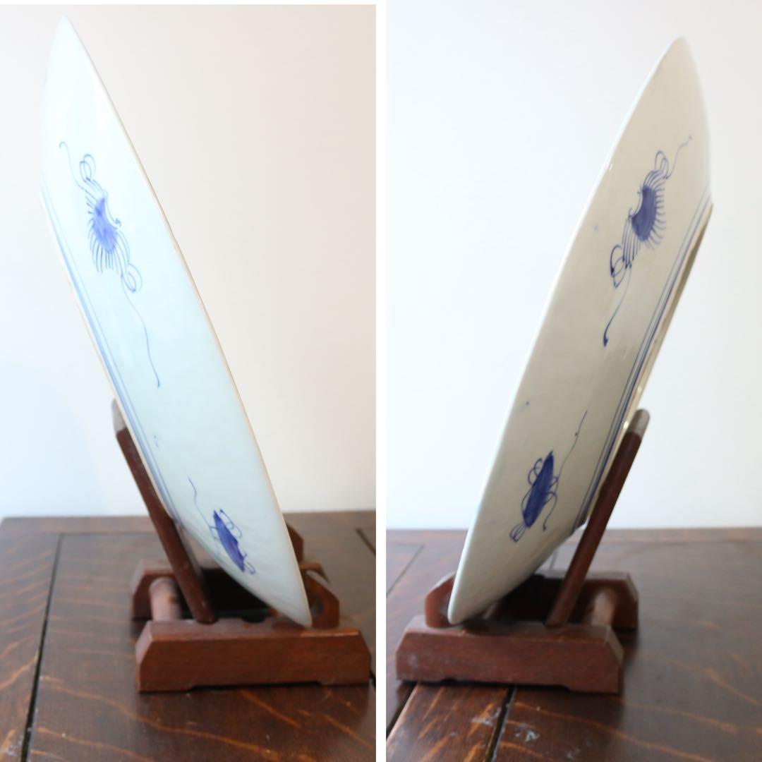 時代　色絵金彩伊万里　葡萄栗鼠図　手毬獅子 大皿 色絵 飾り皿 直径41㎝