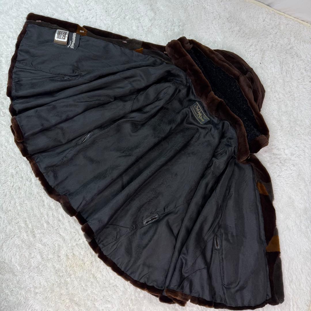 サガミンク シェアードミンク ポンチョ フーディ SAGAMINK デザイン◎