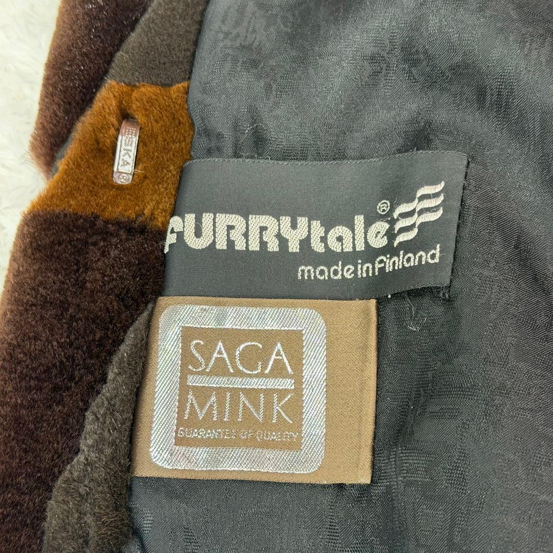 サガミンク シェアードミンク ポンチョ フーディ SAGAMINK デザイン◎