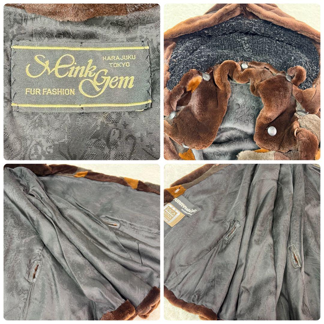 サガミンク シェアードミンク ポンチョ フーディ SAGAMINK デザイン◎