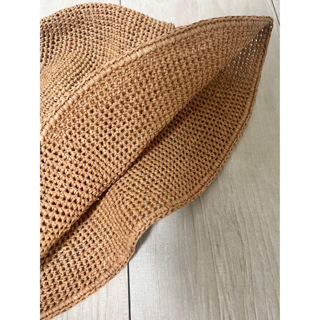 美品HELEN KAMISKI Provence 10ラフィアハット　ヌガー