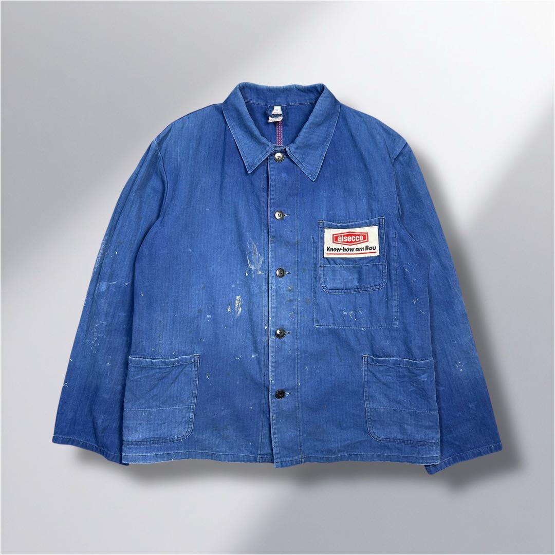 70~80's' alsecco ワークジャケット ペンキフェード ドイツ製