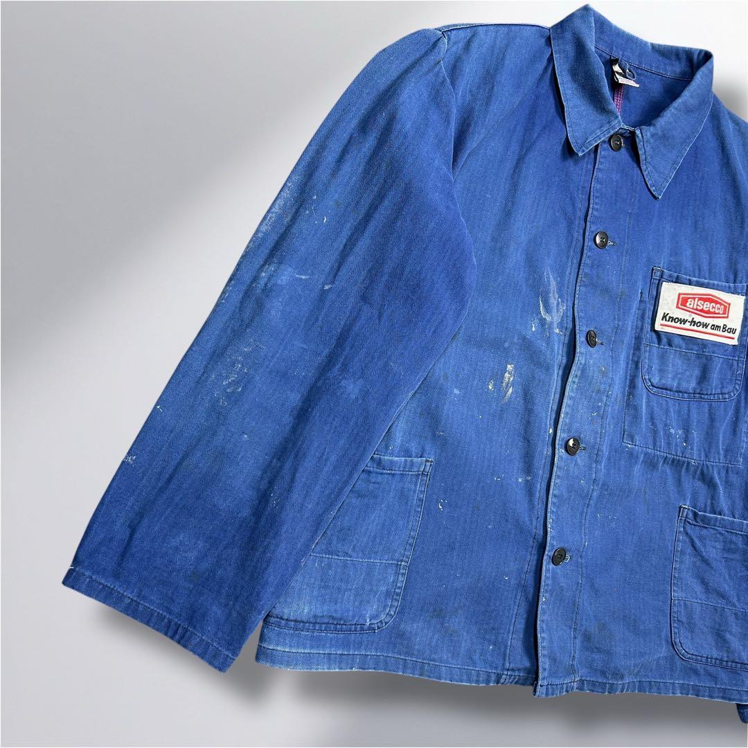 70~80's' alsecco ワークジャケット ペンキフェード ドイツ製