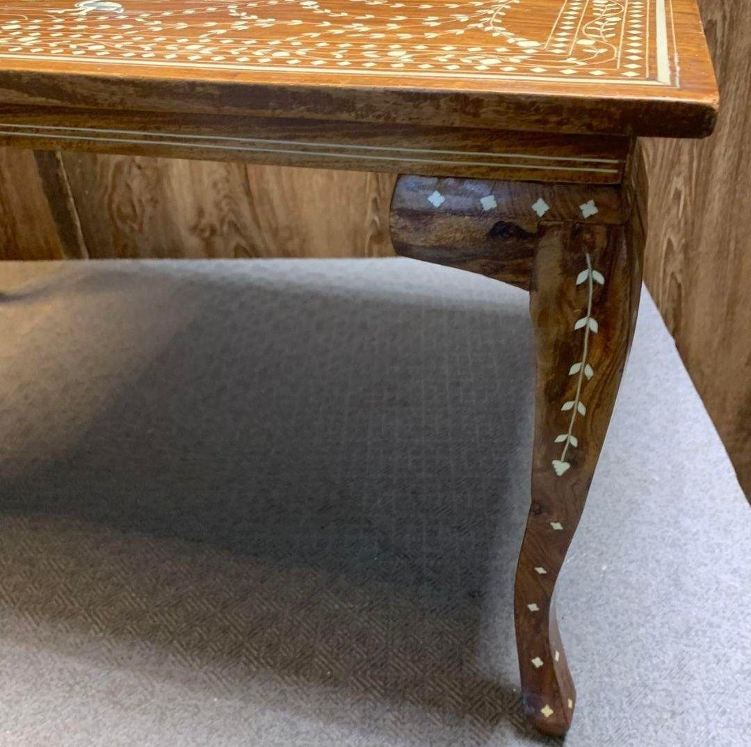 H907R\" アジアン アンティーク センターテーブル 孔雀