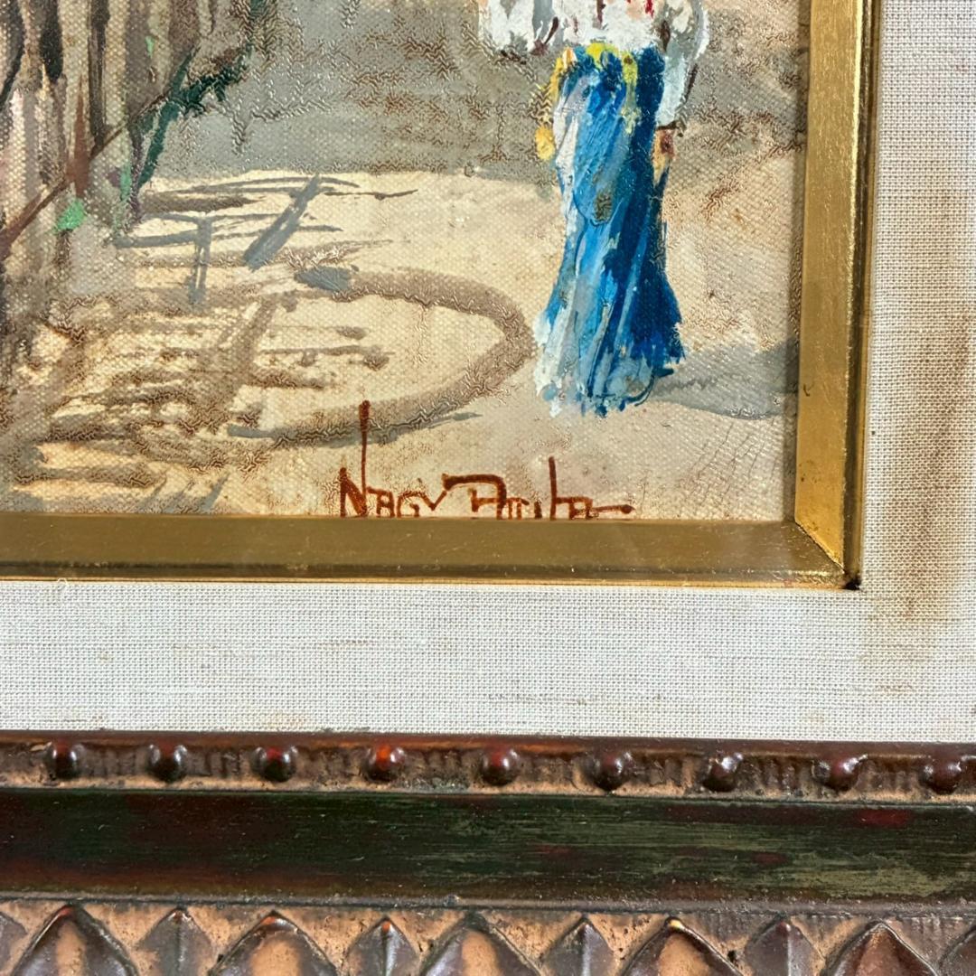 ナギー「家路」キャンバスに油彩画 月光荘取扱 ハンガリー・フランドル絵画