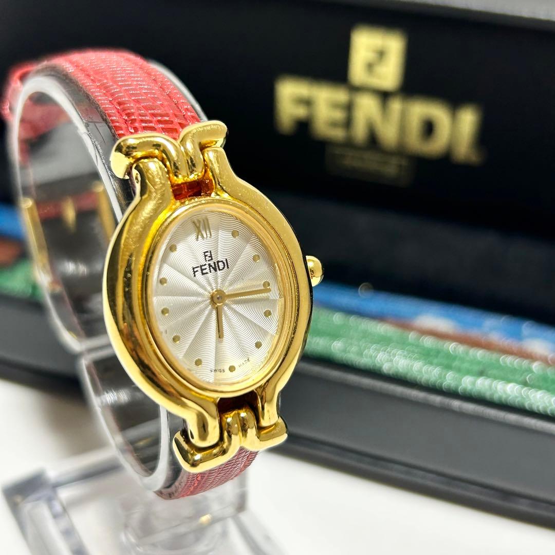 稼働/新品電池 FENDI カメレオン チェンジベルト 640L ベルト4本