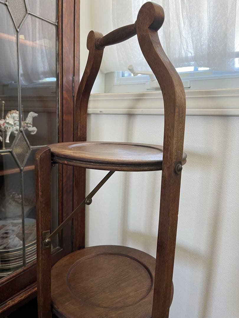 イギリス　アンティーク　ケーキスタンド　アフタヌーンティー　1920年代　美品