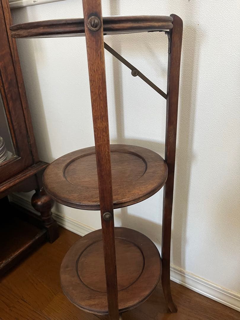 イギリス　アンティーク　ケーキスタンド　アフタヌーンティー　1920年代　美品