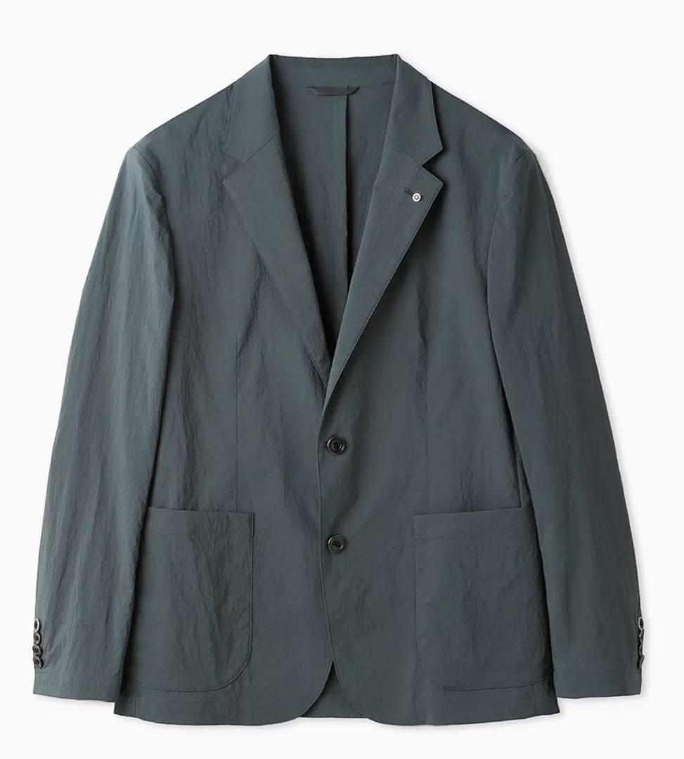 AOURE ナイロンストレッチセットアップ　Lサイズ　ブルー