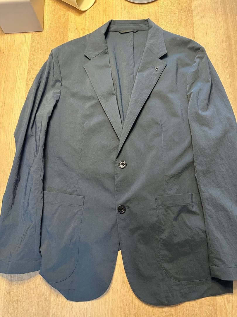 AOURE ナイロンストレッチセットアップ　Lサイズ　ブルー