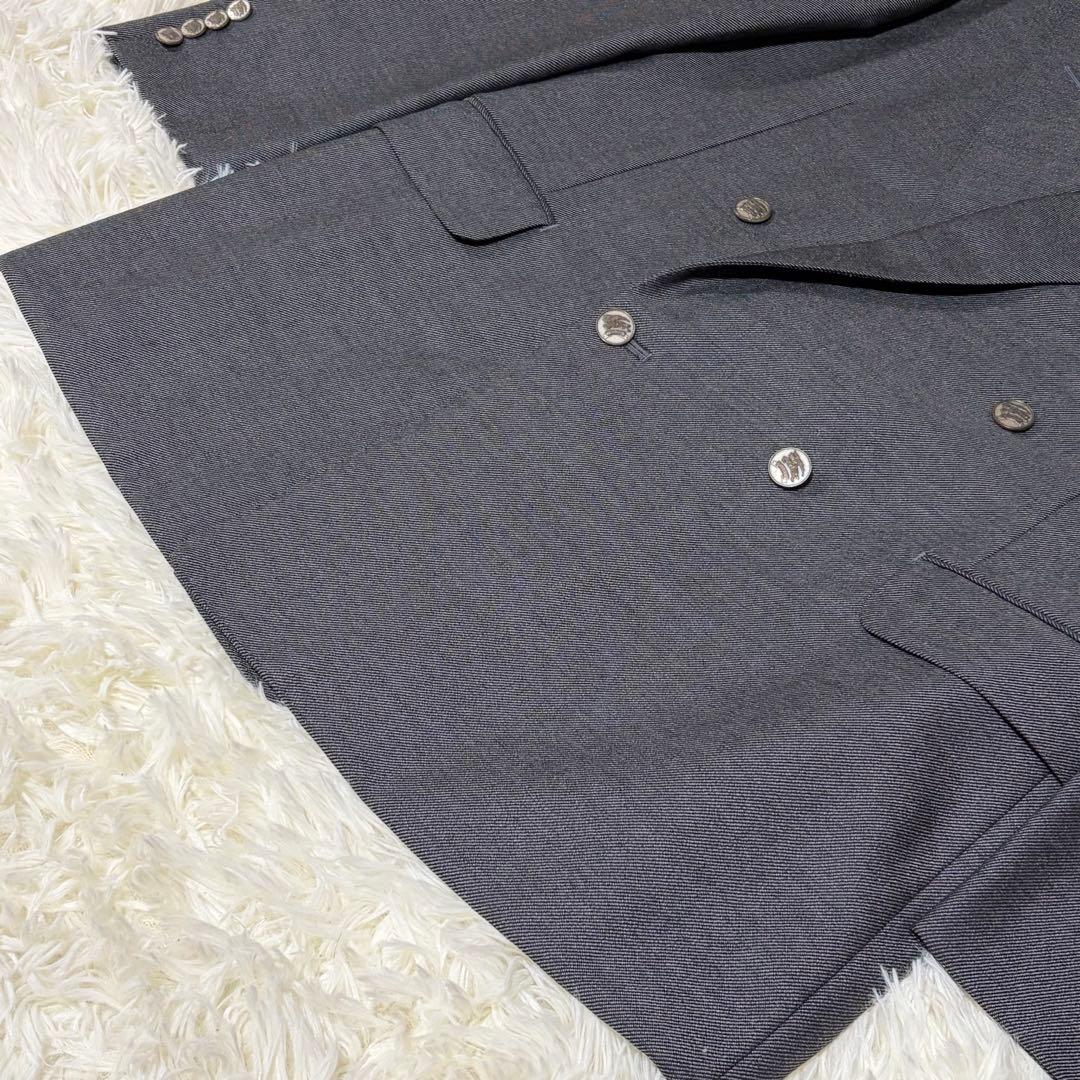 【モヘア】バーバリーズ スーツ セットアップ ダブル 2B グレー L