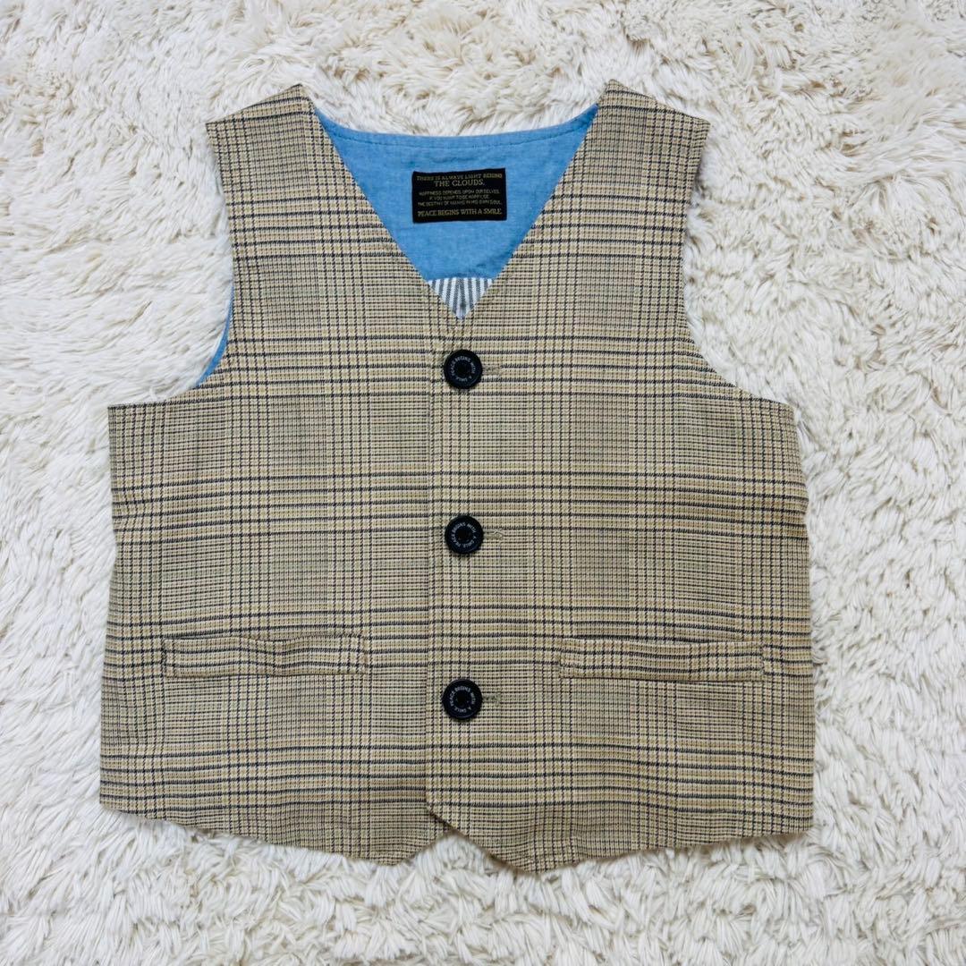 BREEZE 120 スーツ セットアップ 5点セット 七五三 結婚式 チェック