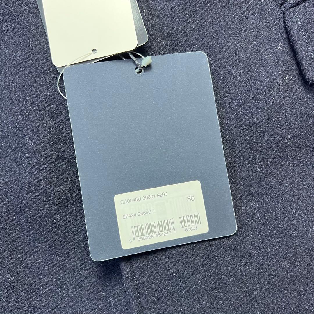 新品未使用　タグ付　ヘルノ　チェスターコート　ライナー　ネイビー　50 L