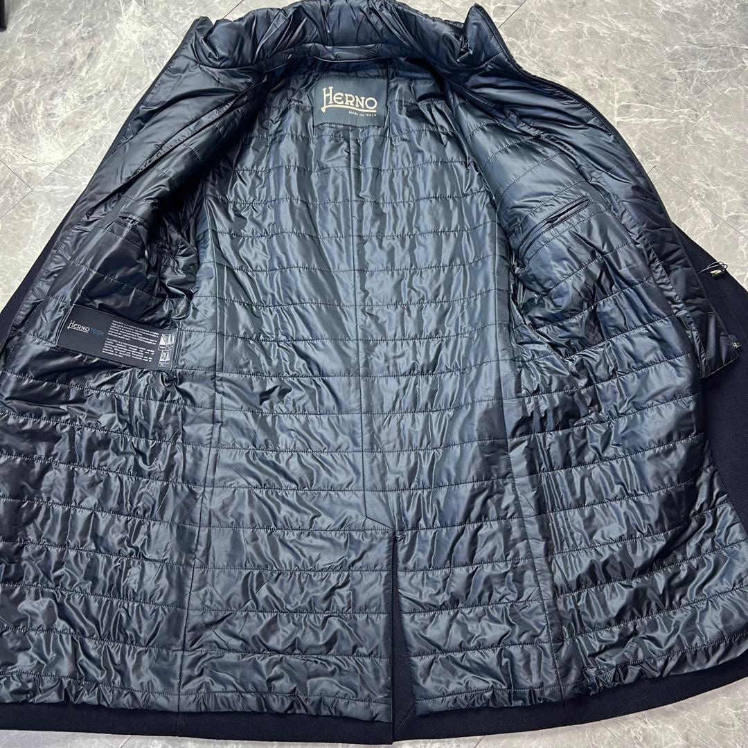 新品未使用　タグ付　ヘルノ　チェスターコート　ライナー　ネイビー　50 L