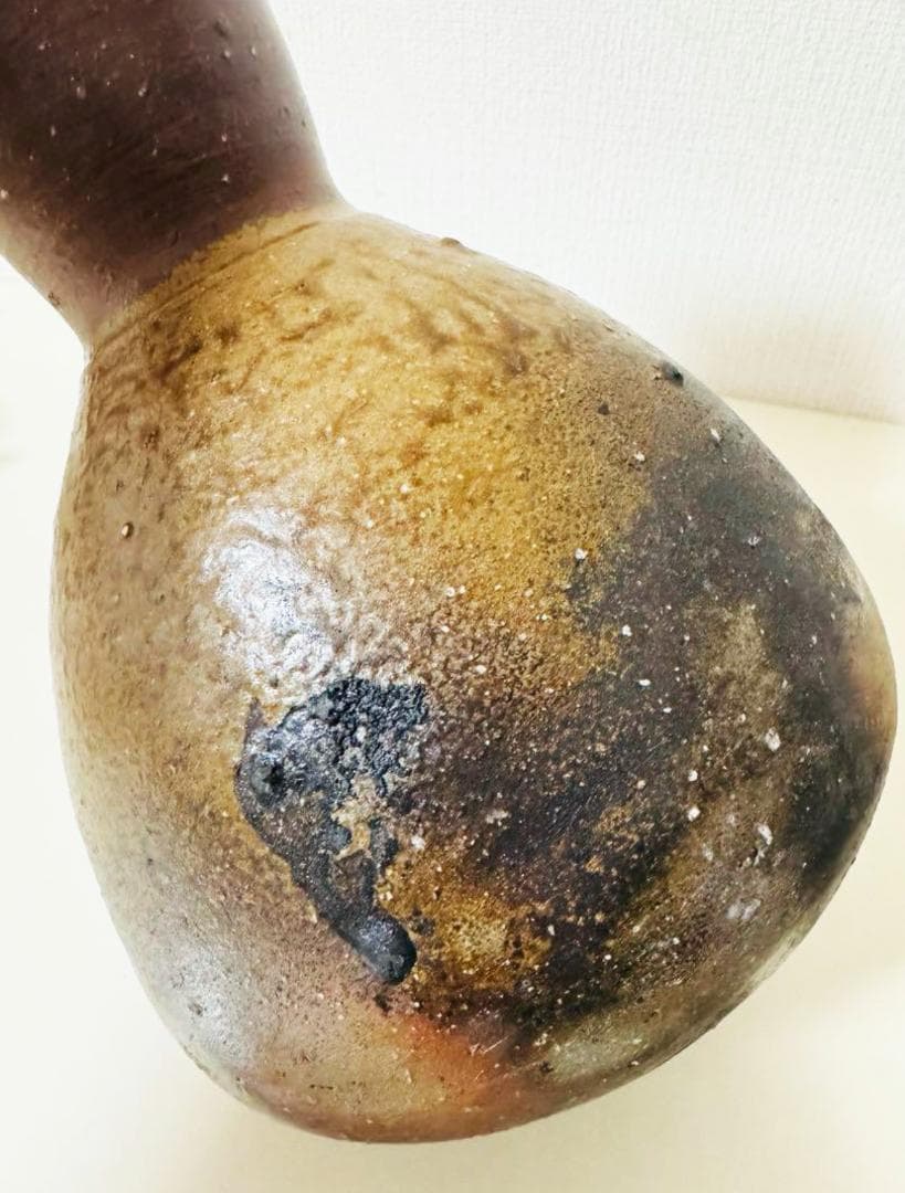 備前焼 人間国宝 伊勢崎淳 花生 花入 共箱