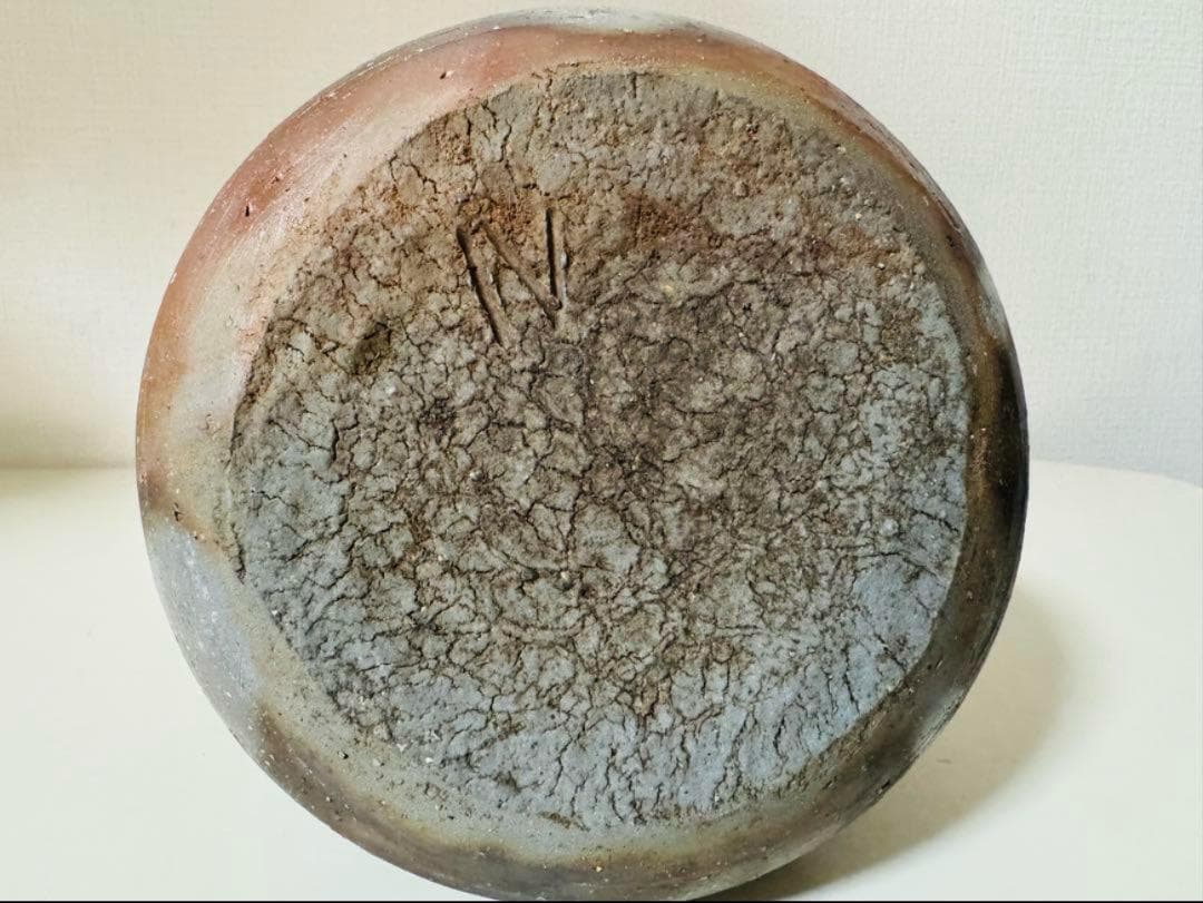 備前焼 人間国宝 伊勢崎淳 花生 花入 共箱