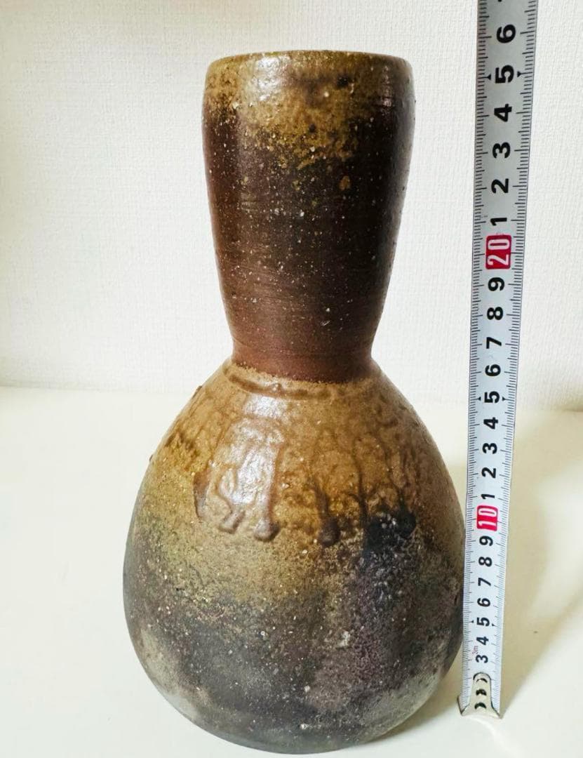 備前焼 人間国宝 伊勢崎淳 花生 花入 共箱