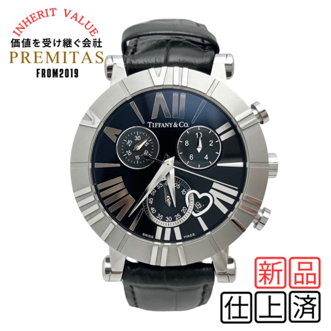 【内部点検済】ティファニー アトラス クロノグラフ クォーツ ユニセックス