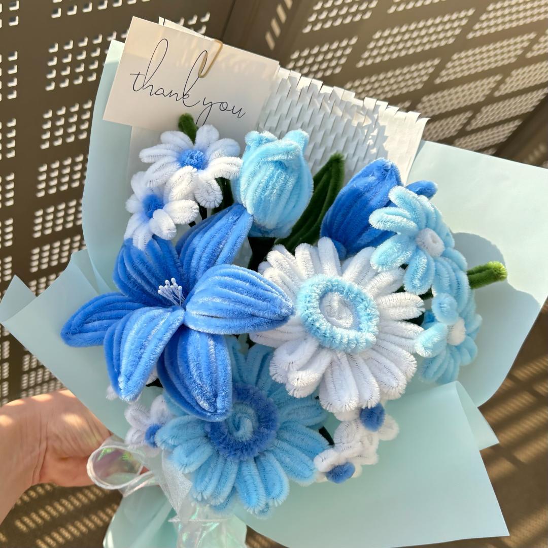 a　モールフラワー　ムラサキ　青