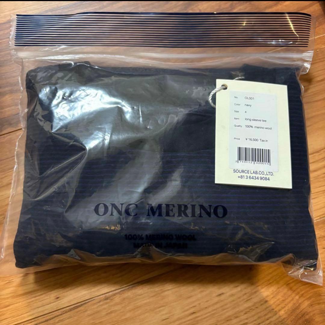 ONC MERINO ロングスリーブTシャツ ネイビー　size4