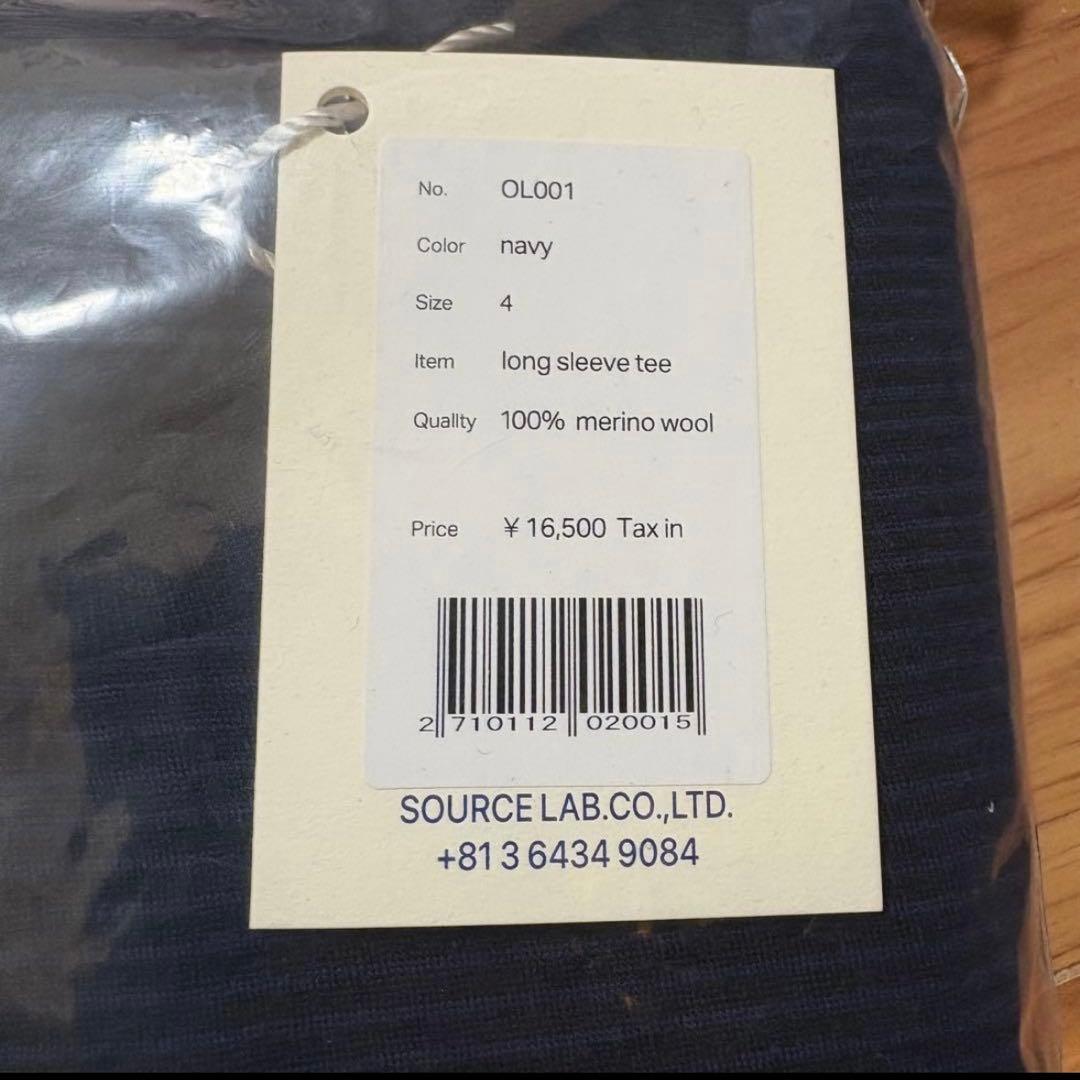 ONC MERINO ロングスリーブTシャツ ネイビー　size4