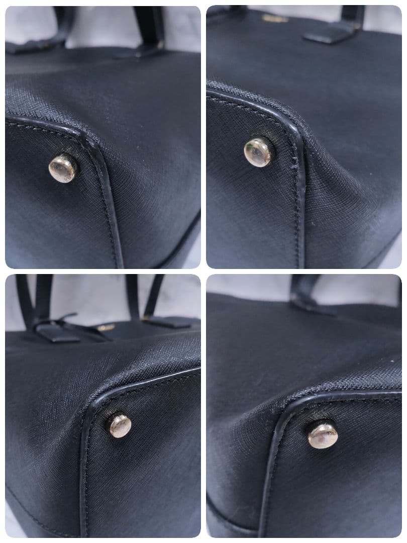 美品 KATE SPADE レザー トートバッグ ビジネス A4収納 ブラック