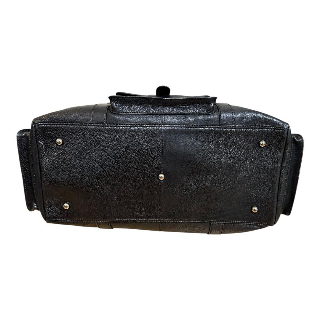 HARUF ハルフ　ショルダーボストン　ブラック黒　牛革　Cow Leather