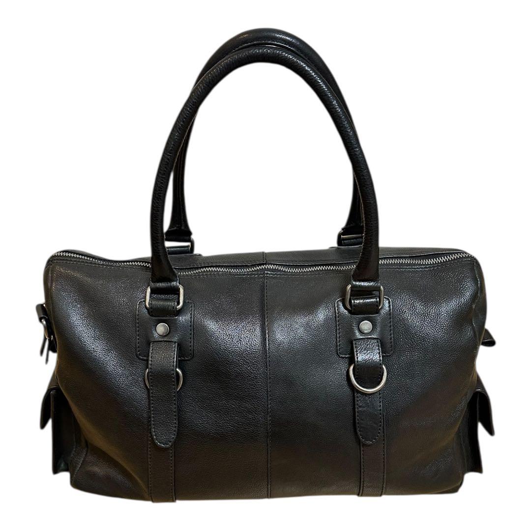 HARUF ハルフ　ショルダーボストン　ブラック黒　牛革　Cow Leather