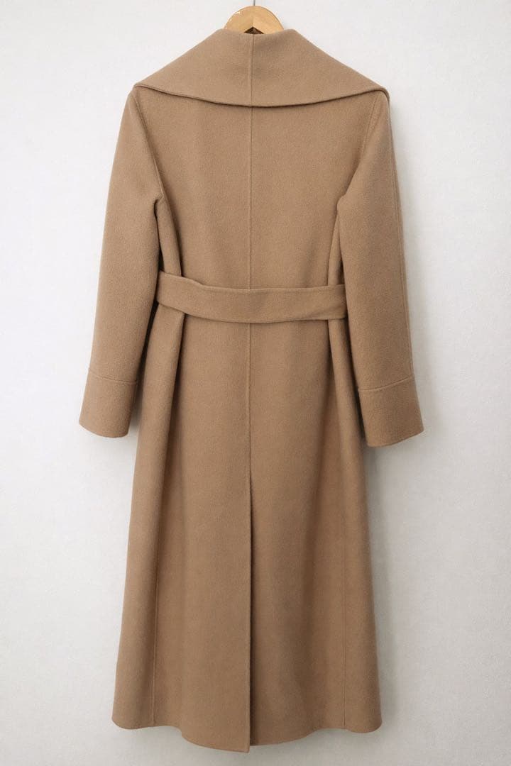 エヌー ハンドメイドショールカラーウールコート　ベージュ F