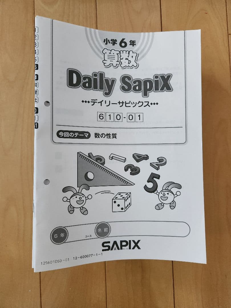 【2025年度】サピックス 6年生 算数 デイリーサピックス　欠番なし