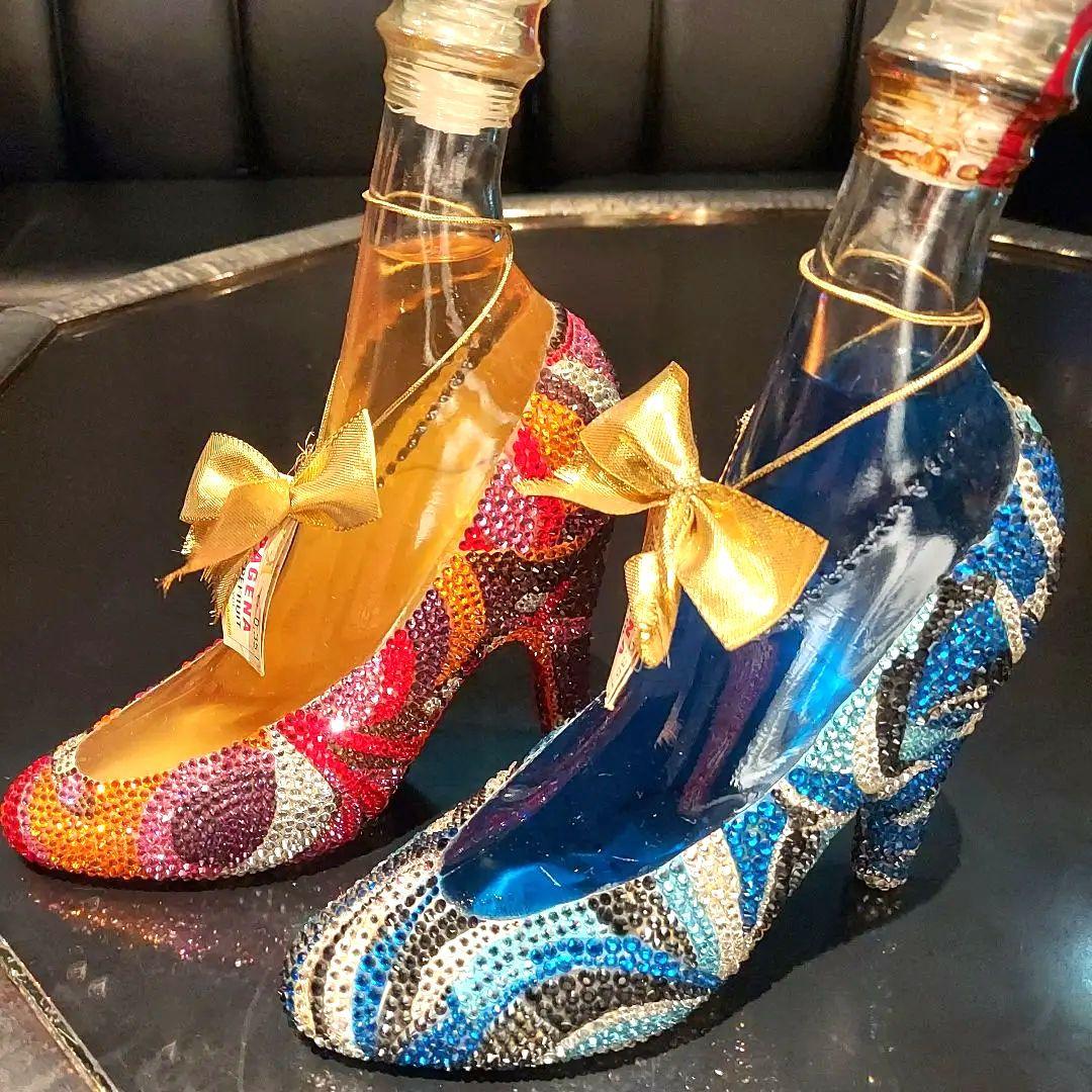 シンデレラ　2本セット　エミリオプッチ柄　スワロフスキー　リキュール　インテリア