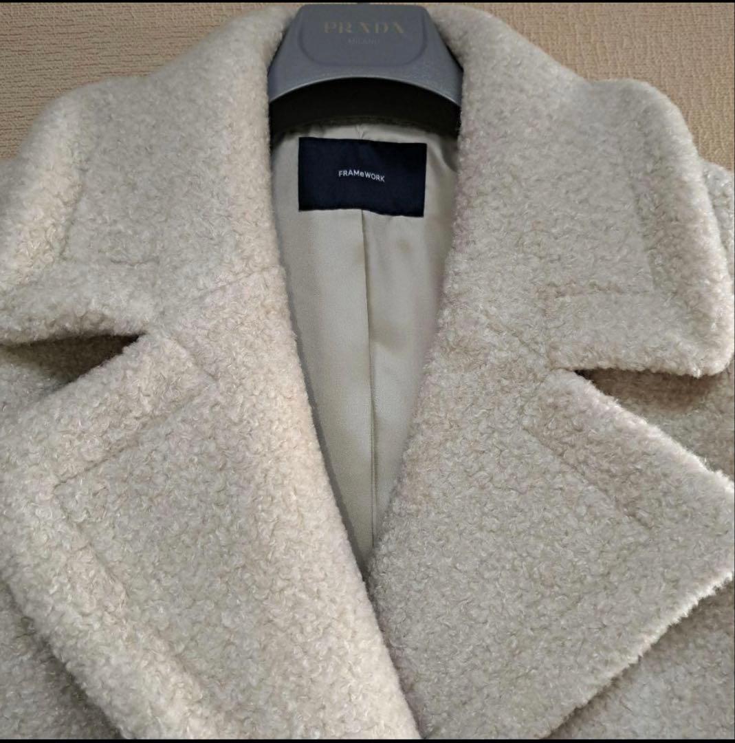 フレームワークWOOL ブレンドボアコート