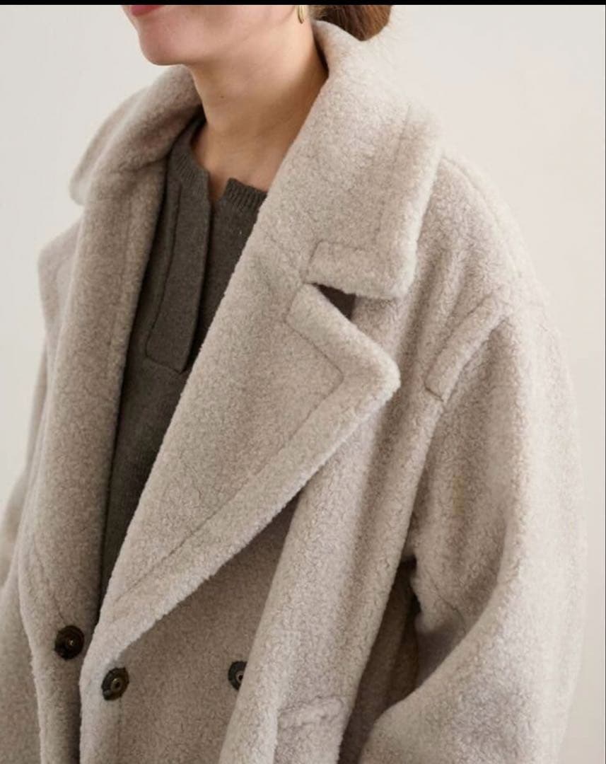 フレームワークWOOL ブレンドボアコート