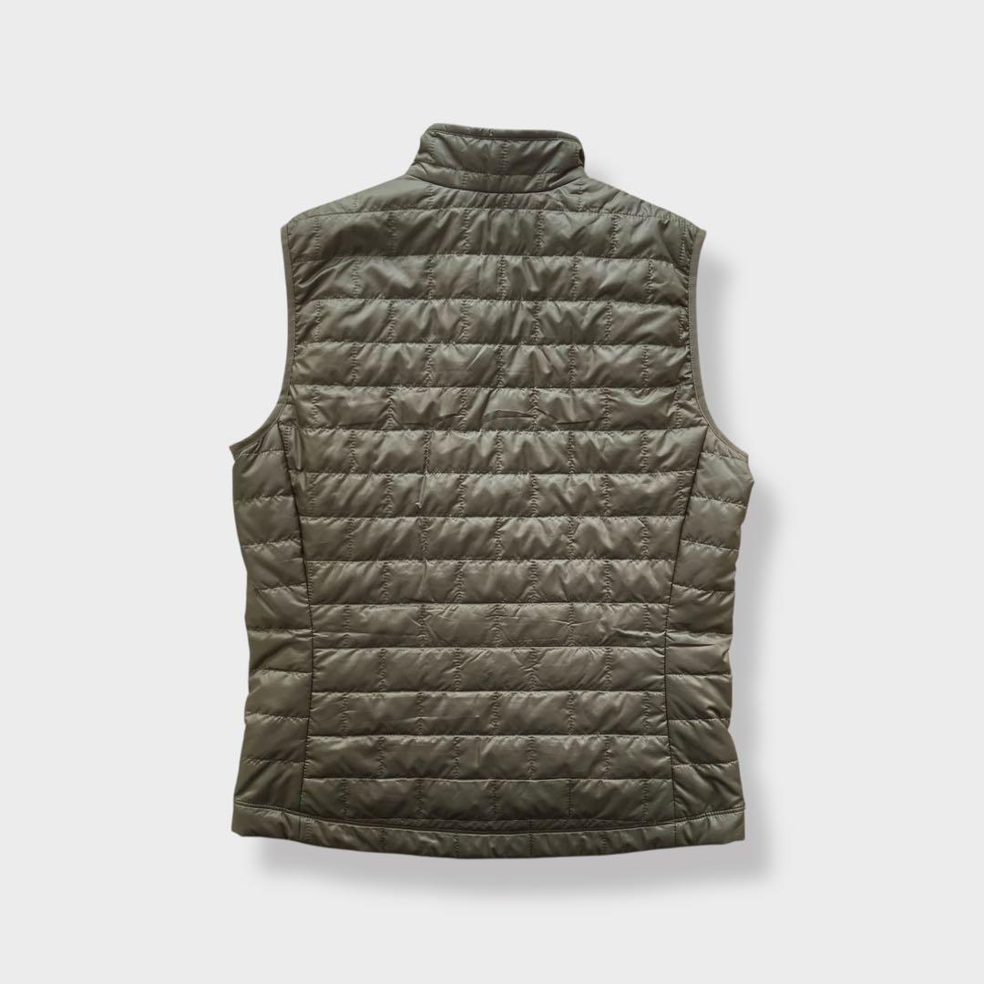 パタゴニアpatagoniaナノパフベストMカーキ中間着ミッドレイヤー化繊UL