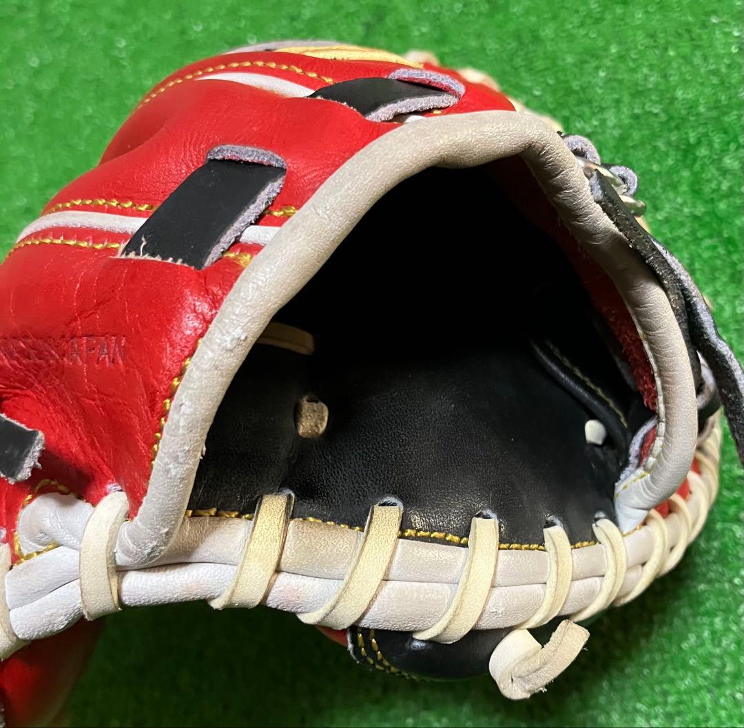 一般 軟式野球 キャッチャーミット ハイゴールド Hi-GOLD 大人サイズ 赤