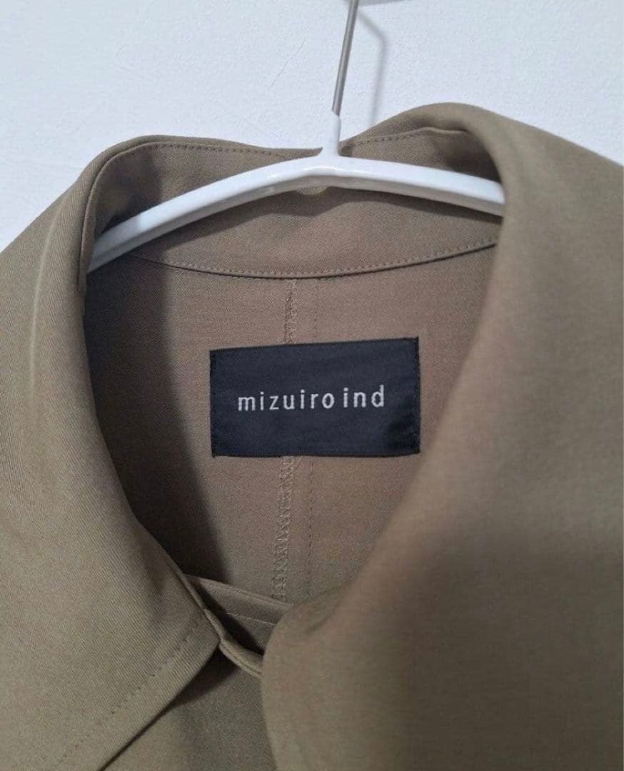 本日午前中まで！mizuiro ind ステンカラーコート トレンチコート