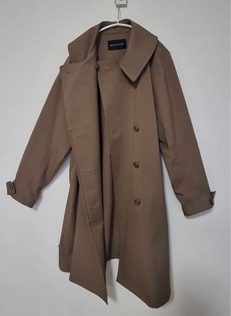 本日午前中まで！mizuiro ind ステンカラーコート トレンチコート