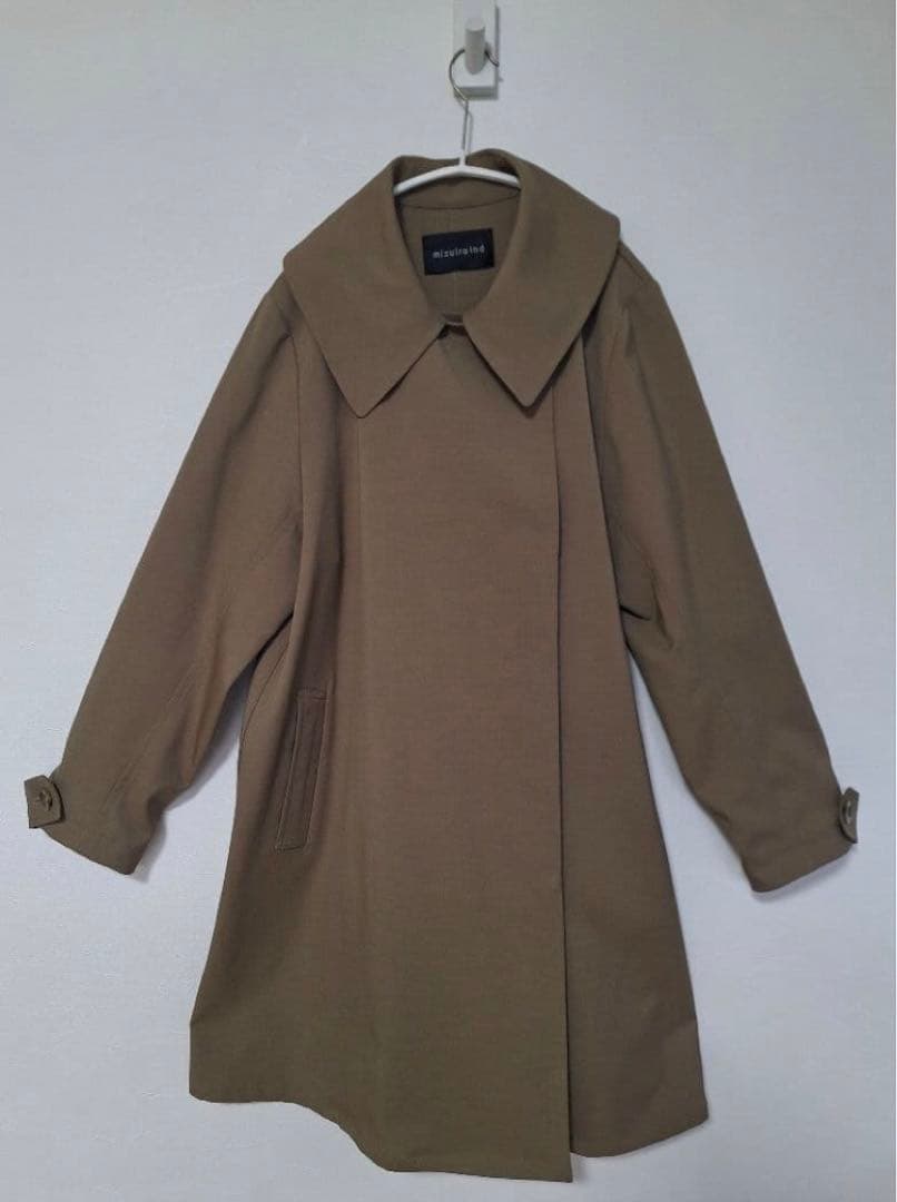 本日午前中まで！mizuiro ind ステンカラーコート トレンチコート