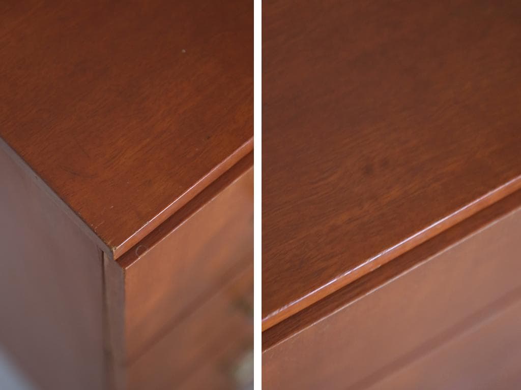 英国アンティークチーク古木4杯ドロワー/木製チェスト/タンス箪笥(92-269)