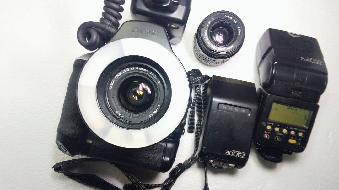 Canon EOS 1V フィルムカメラ、レンズ、ストロボ、三脚、他、セット