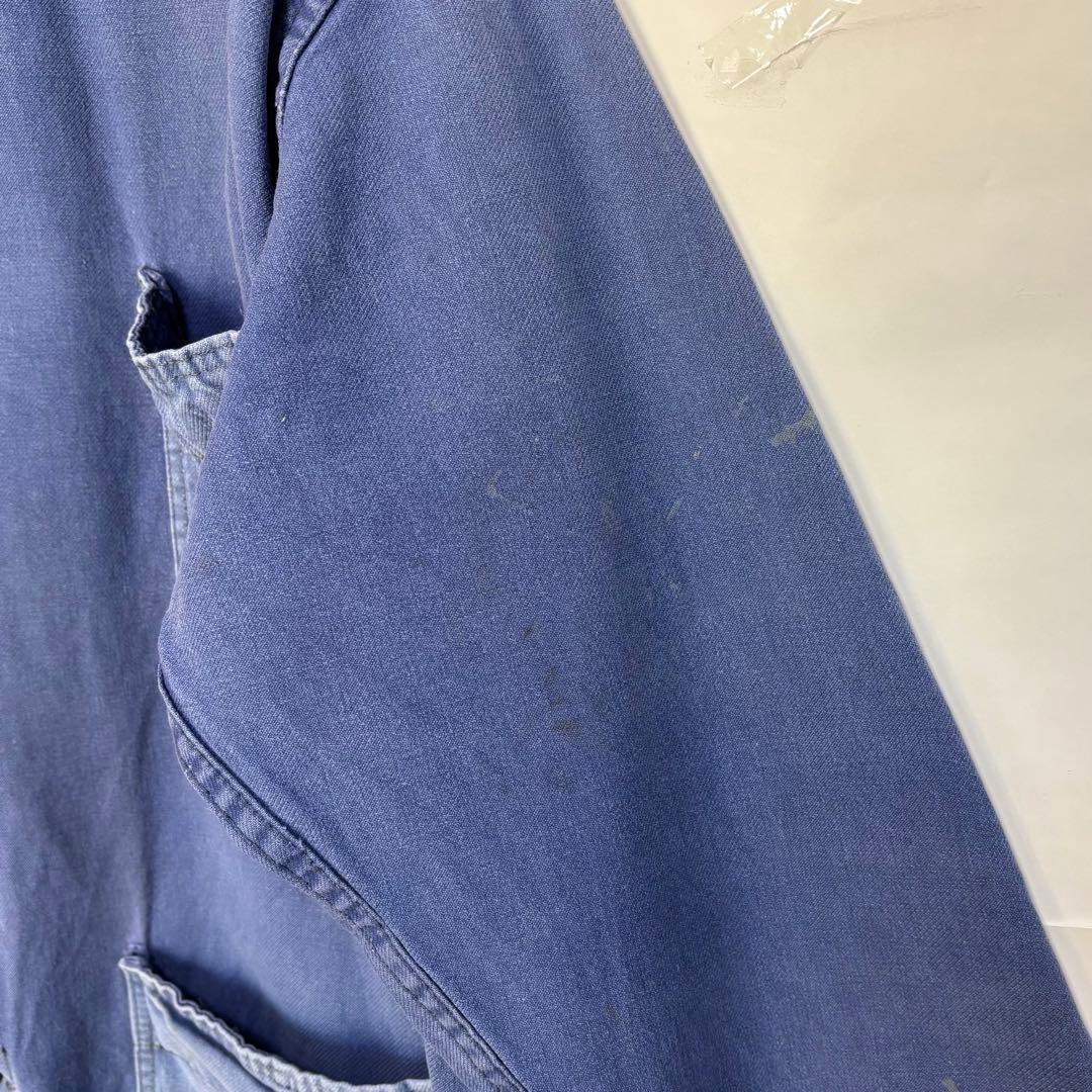 70sフレンチ　フェードカバーオール　ヴィンテージ　襤褸　ユーロワークボロの美学