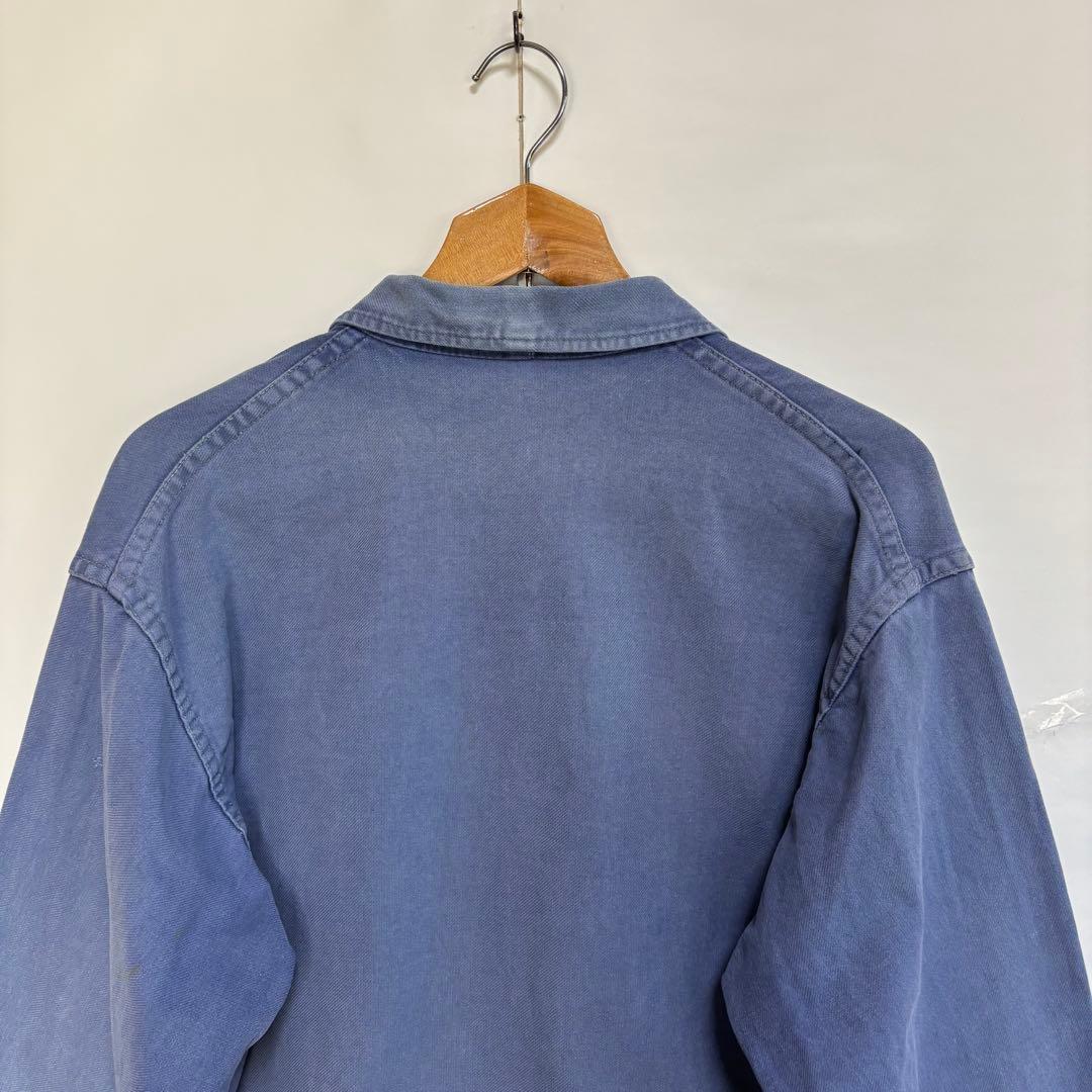 70sフレンチ　フェードカバーオール　ヴィンテージ　襤褸　ユーロワークボロの美学