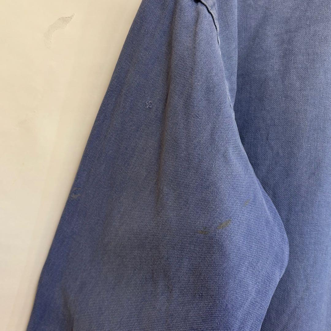 70sフレンチ　フェードカバーオール　ヴィンテージ　襤褸　ユーロワークボロの美学