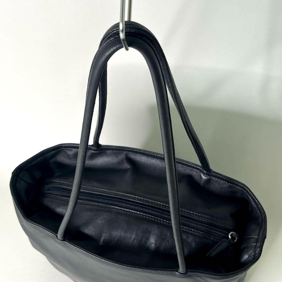 【希少】PRADA/ナッパレザー/トートバッグ/オールレザー/三角ロゴ/ラム