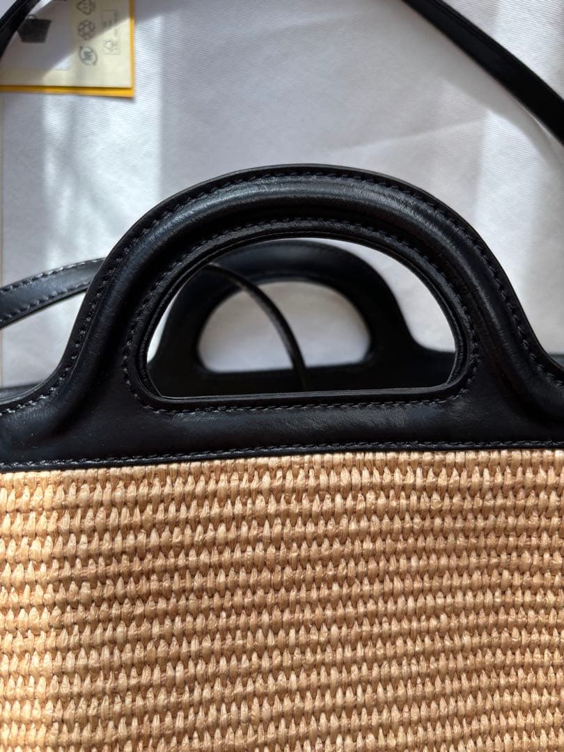 【超美品】マルニ トロピカリア2way ブラック　ショルダー　カゴバッグ