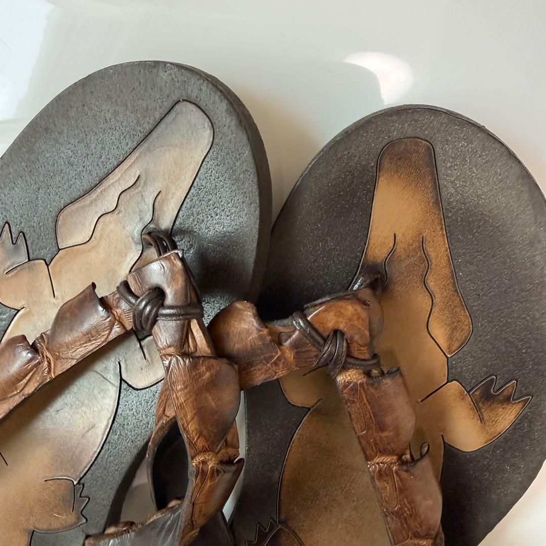 BOTTEGA VENETA ワニ クロコダイル　メンズ　革 　サンダル　メンズ