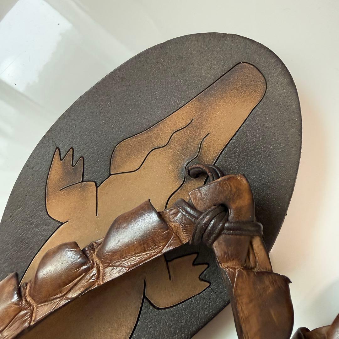 BOTTEGA VENETA ワニ クロコダイル　メンズ　革 　サンダル　メンズ