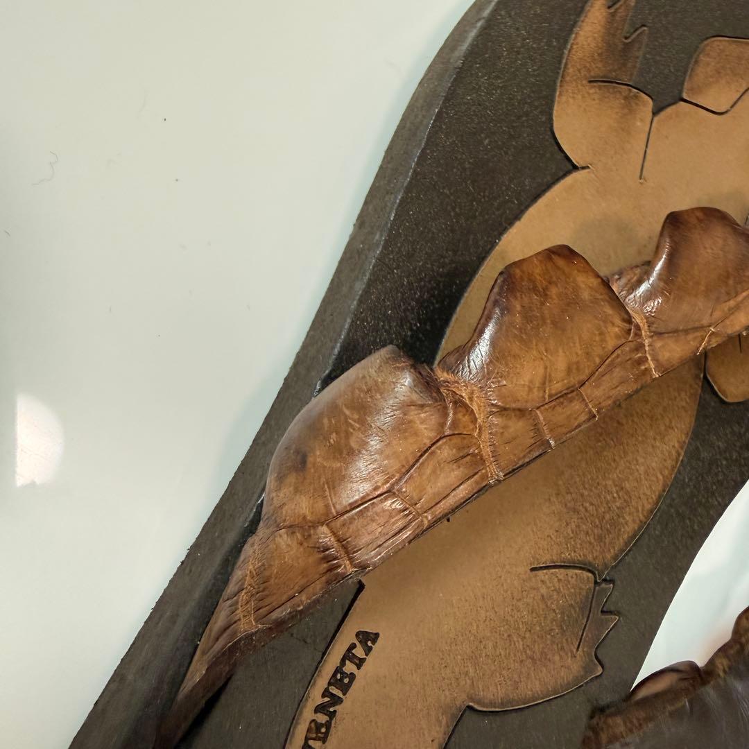 BOTTEGA VENETA ワニ クロコダイル　メンズ　革 　サンダル　メンズ