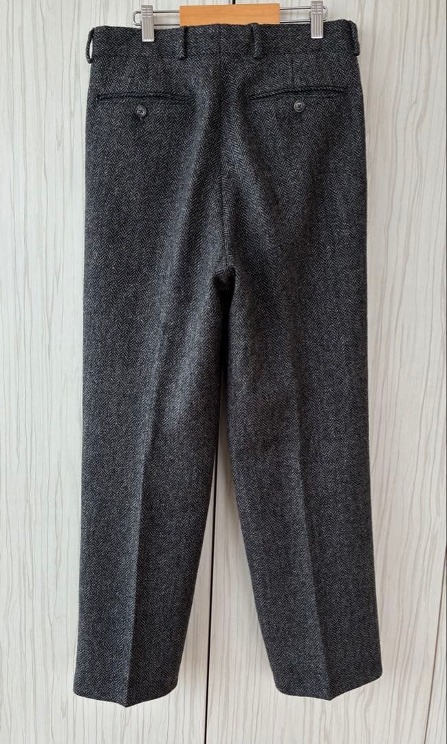 BERNARD ZINS ツイード スラックス グレー 38 ベルナールザンス